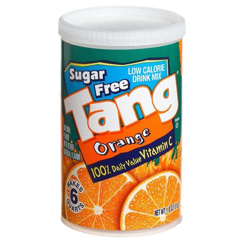 Tang Sugar Free Orange Drink Mix 18 Ounce Units Pack Of 6 Orange