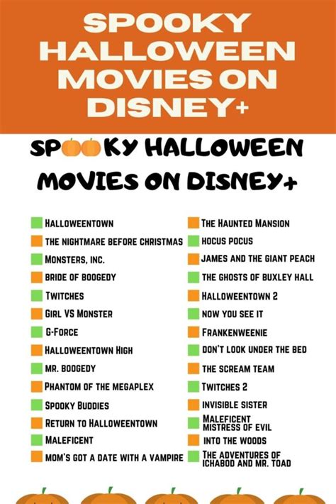 This list has a disney halloween classic for everyone. Spooky Halloween Movies on Disney+ - Free Printable