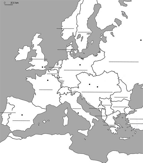 Carte De L Europe Vierge À Imprimer