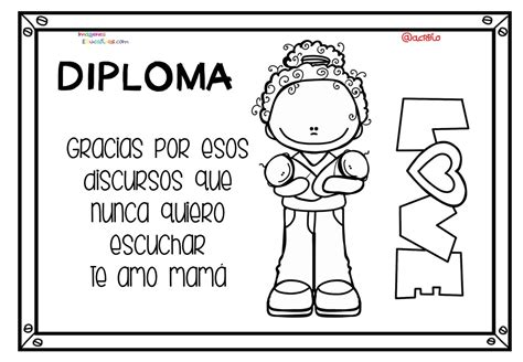 Diplomas Para Colorear Del Día De Las Madres 10 De Mayo 10