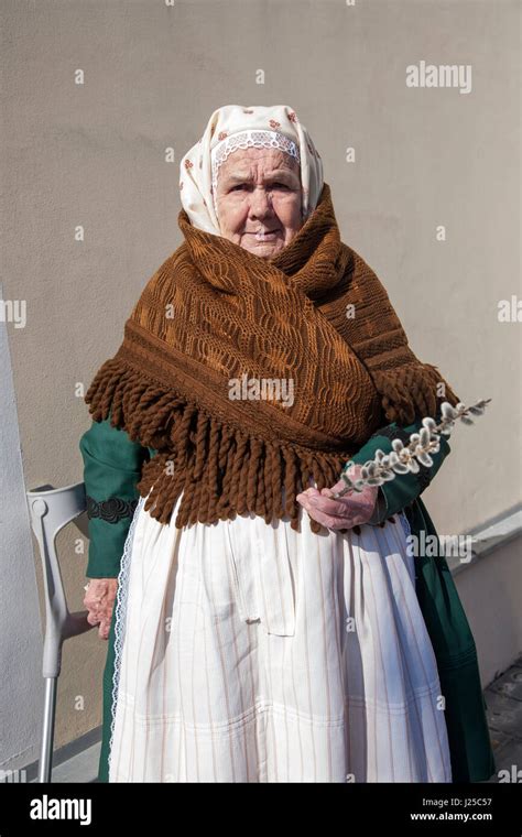 Portrait Of A Traditional Woman From The Moravian Region Of Czech