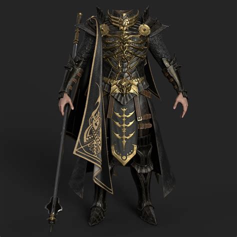 Artstation Black Armor Ed Pantera Black Armor Gold Armor Armor Dress