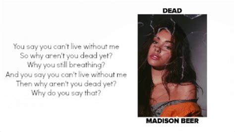 Dead Madison Beer Lyrics Youtube
