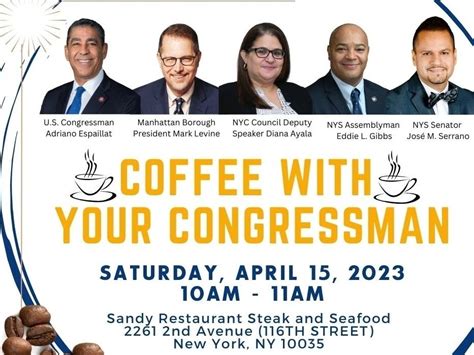 Espaillat Kicks Off Coffee With Your Congressman This Weekend