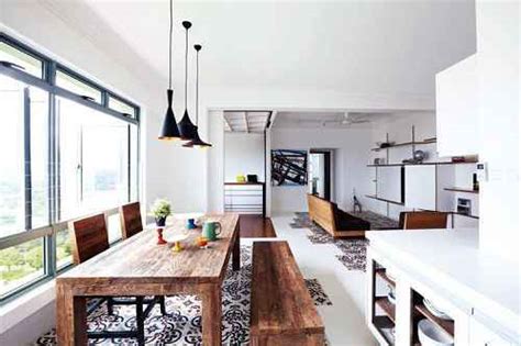 inspirasi desain ruang makan minimalis ala cafe  modis