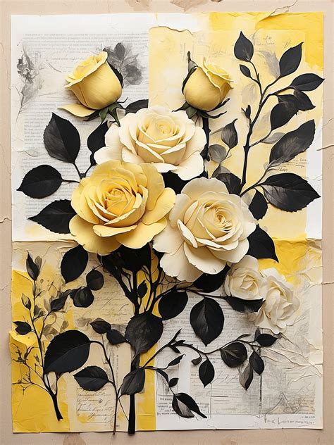 Yellow Roses Journal Page Art Free Stock Photo Public Domain Pictures