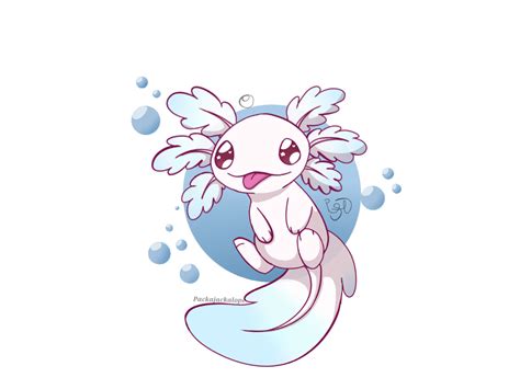 Easy Kawaii Cute Axolotl Drawing Kawaii Cute Cartoon Axolotl Cute