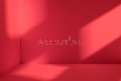 Red Room With Window Shadow Stock Image Image Of Concept Backdrop