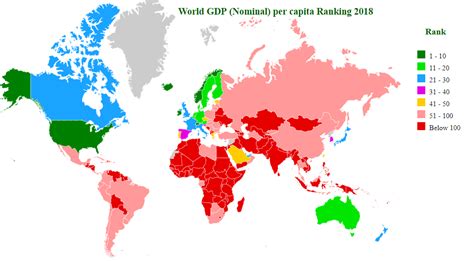 World Gdp Per Capita Ranking 2018