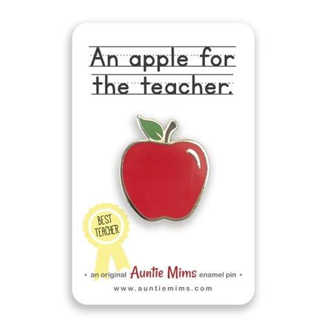 Apple For The Teacher Enamel Pin In 2021 Enamel Pins Teacher Apple