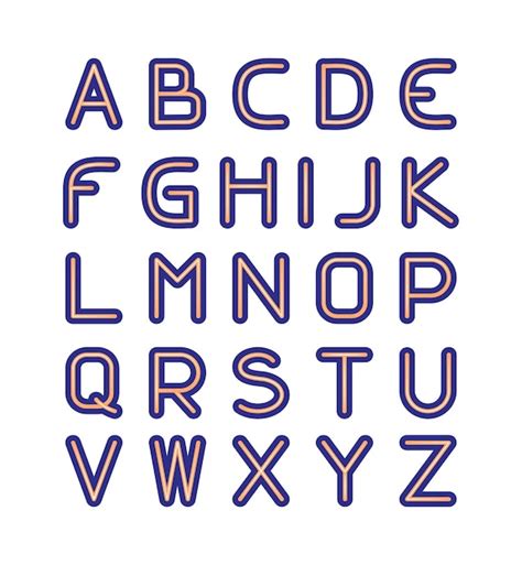 Premium Vector English Alphabet Sample Vector Illustration