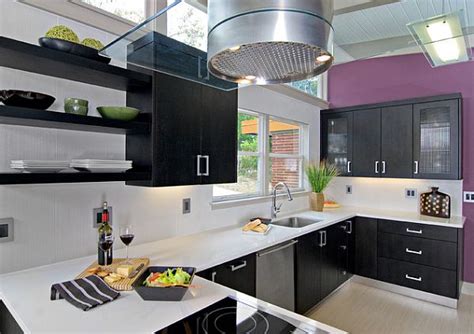 This kitchen clad in a. Decorating with purple: purple rooms designs
