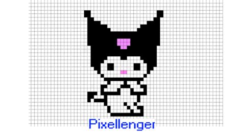 Kuromi My Melody Pixel Art Pixel Art Minecraft Pixel Art Cross