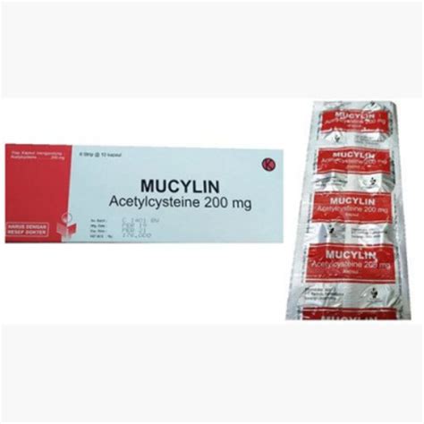 Mucylin 200 Mg 10 Kapsul Manfaat Kandungan Dosis Dan Efek Samping
