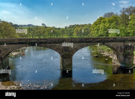 A Bridge Over The River Lune Near Lancaster Stock Photo Alamy