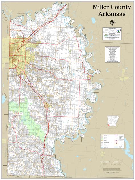 Miller County Arkansas 2021 Wall Map Mapping Solutions