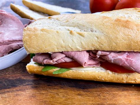 Roast Beef Baguette With Provolone And Horseradish Sauce The Hacking