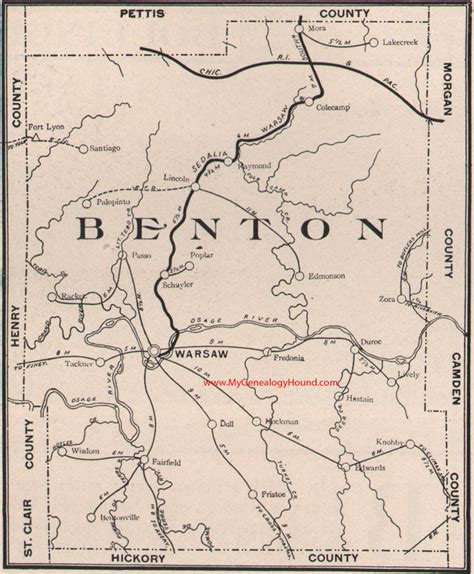 Benton County Missouri 1904 Map