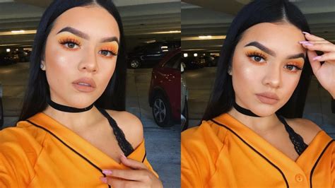 Instagram Baddie Sunset Makeup Tutorial And Outfit♡ Youtube