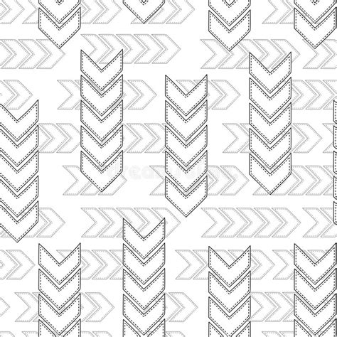 Chevron Repeat Seamless Pattern Vector Elements Stock Vector