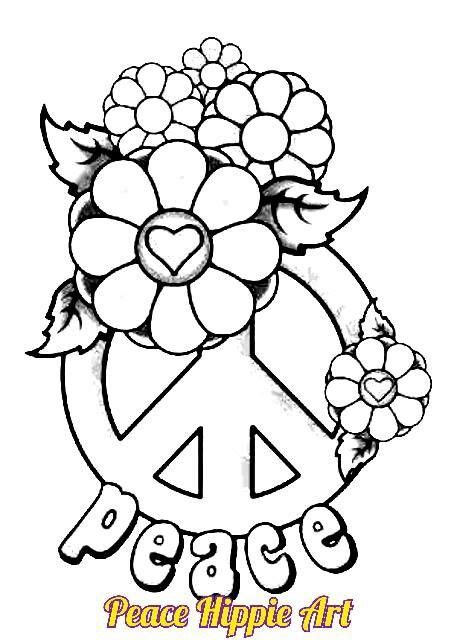 Psychedelic Peace Sign Coloring Pages Coloring Pages