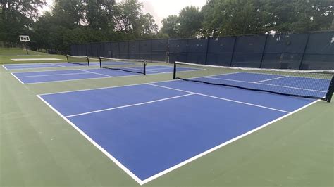 Pickleball Courts With Painted Asphalt Youtube