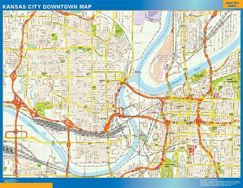 Look Our Special Kansas City Downtown Map World Wall Maps Store