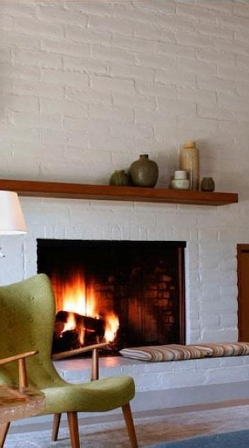 Returning the furnishings to mid mod splendor and cleaning up that gorgeous roman brick is all she needed to do to let the architecture speak for itself their advice on interior brick is simple: Living & Dining: Brick Fireplaces Painted White