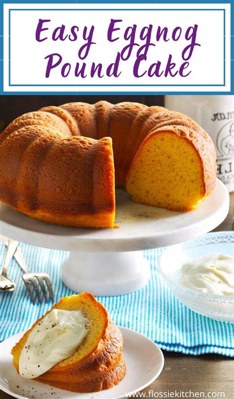 I put icing on mine.vanilla or butter cream and then sprinkle with a cinnamon sugar mixture. Easy Eggnog Pound Cake (With images) | Pound cake recipes
