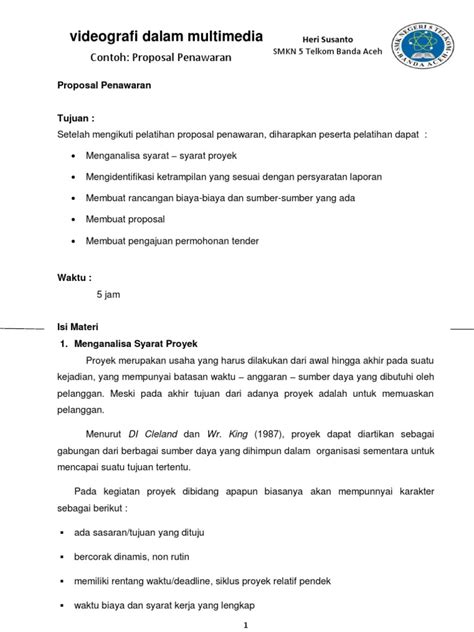Surat penawaran sendiri adalah surat yang dibuat dengan tujuan untuk menawarkan sesuatu, baik barang. Contoh Proposal Penawaran