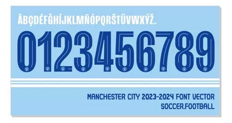 Tipografía Manchester City Font 2023 2024 Archivo Otf Eps Cuotas