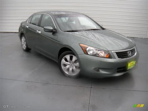 2008 Mystic Green Metallic Honda Accord Ex L V6 Sedan 97396343 Photo