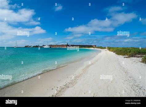 White sand beach in turquoise waters, Fort Jefferson, Dry Tortugas