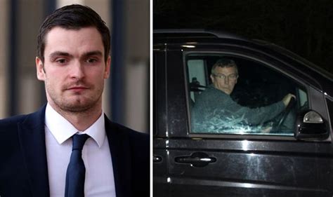 Adam Johnson Released Footballers Father Drives Him Out Of Prison In
