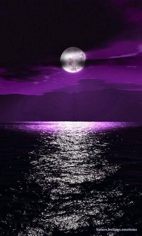 Full Moon In A Purple Sky Beautiful Moon Pictures Scenery
