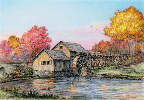 But you can practice more and more to make your drawings perfect. Mabry Mill