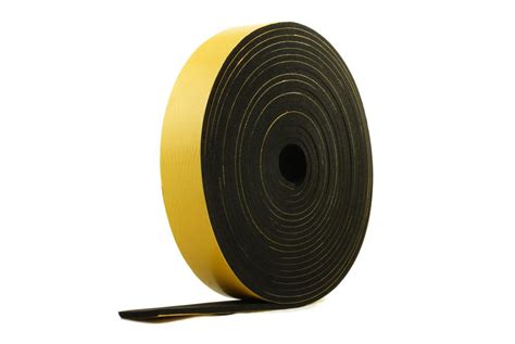 Neoprene Rubber Black Self Adhesive Sponge Strip 6mm Thick X 10m Long