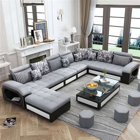 Living Room L Shaped Living Room Wooden Sofa Design / Harvir Wooden