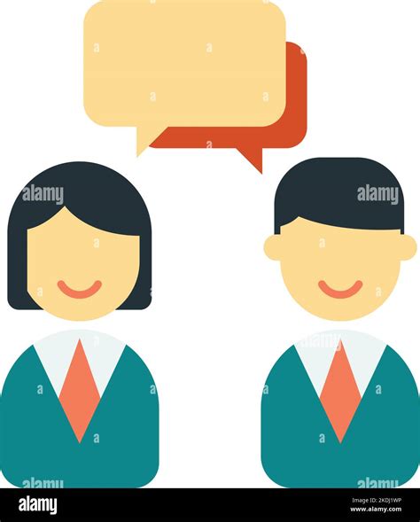Business People Talking Illustration In Minimal Style Isolated On
