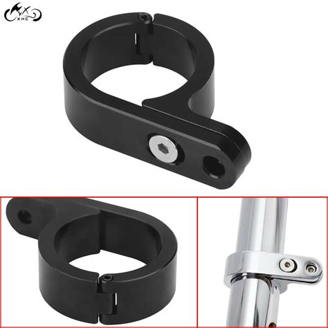 Motorcycle Black Handlebar Mounts Clamp Clock 1 1 4 32mm For Harley