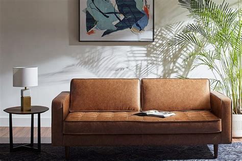 Mid Century Leather Couch Odditieszone