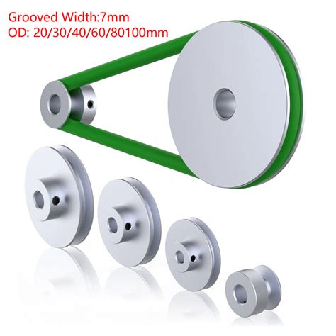 V Grooved Pulley Pu Round Belt Pulleys Aluminum For 6mm Width Belt Od