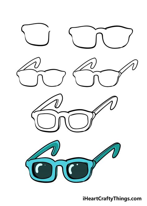 glasses drawing how to draw glasses step by step