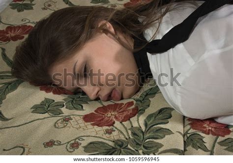 Crime Scene Hostage Woman Tied Hands Foto Stock 1059596945 Shutterstock