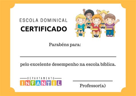 A certificação internacional de vacinação ou profilaxia (civp) é essencial na vida de qualquer viajante. Certificado EBD Infantil - Diplomas prontos para imprimir ...
