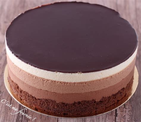 Entremet aux 3 chocolats Cest ma fournée