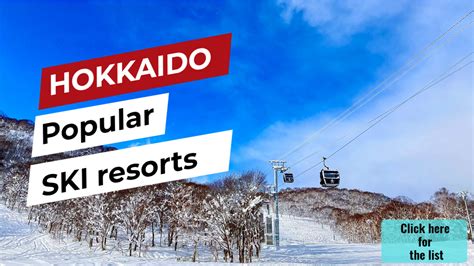 Popular Ski Resorts In Hokkaido Japan Travel Guide