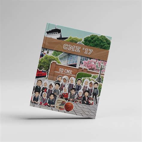 Design Cover Buku Tahunan Buku Tahunan Sekolah Yearbook