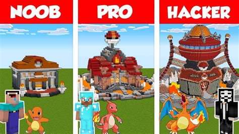 Minecraft Noob Vs Pro Vs Hacker Pokemon Gym House Build Challenge In
