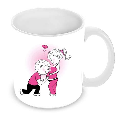 buy pattern creations printed man kissing pregnant belly of his wife ceramic mug 350ml online at